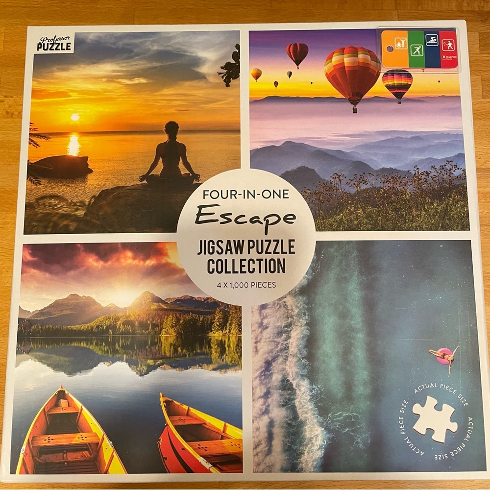 NWT, Four-in-One Escape Jigsaw Puzzle Collection